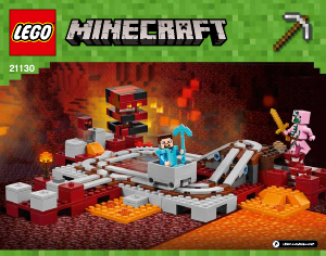 Mode d’emploi Lego set 21130 Minecraft Les rails du Nether