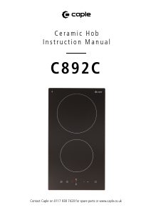 Handleiding Caple C892C Kookplaat