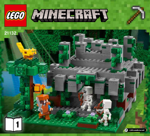 Manual Lego set 21132 Minecraft Templo da selva