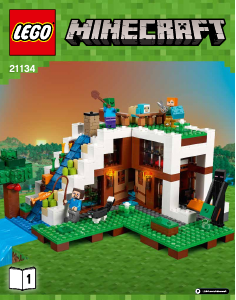 Bedienungsanleitung Lego set 21134 Minecraft Unterschlupf im Wasserfall