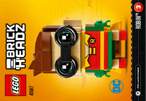 Manual Lego set 41587 Brickheadz Robin