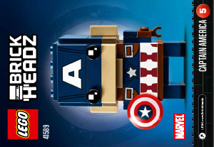 Manual de uso Lego set 41589 Brickheadz Capitán America