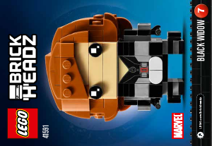 Manual de uso Lego set 41591 Brickheadz Black Widow
