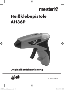 Bedienungsanleitung Meister AH36P Klebepistole