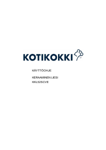 Käyttöohje Kotikokki KKL52SCVE Liesi