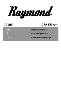 Handleiding Raymond CFA350A+ Vriezer