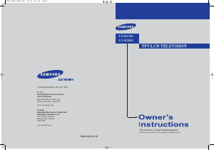 Handleiding Samsung LN-R1550 LCD televisie