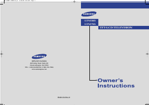 Handleiding Samsung LTN1765 LCD televisie