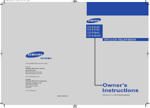 Manual Samsung LT-P1545 LCD Television