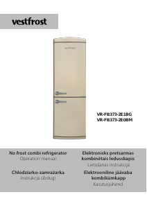 Rokasgrāmata Vestfrost VR-FB373-2E0BM Ledusskapis ar saldētavu