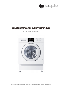 Handleiding Caple WDI2203 Was-droog combinatie