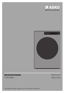 Bruksanvisning Asko TDC177XV Torktumlare