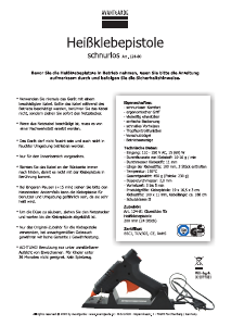 Bedienungsanleitung Avantgarde 124-80 Klebepistole