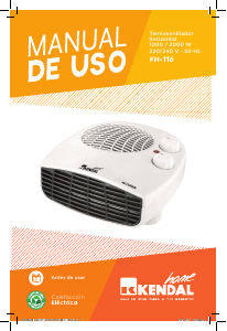 Manual de uso Kendal FH-116 Calefactor