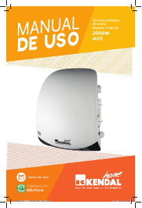 Manual de uso Kendal FHB-30 Calefactor