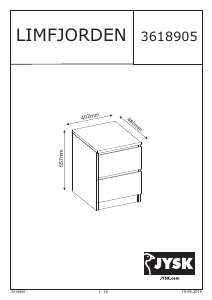 Manual JYSK Limfjorden Bedside Table