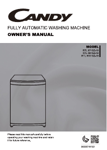Manual Candy RTL 881SZ-19 Washing Machine