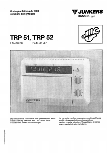 Bedienungsanleitung Junkers TRP 51 Thermostat