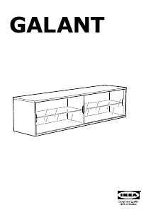 Посібник IKEA GALANT Шафа-вітрина