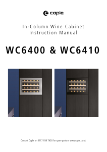 Handleiding Caple WC6140 Wijnklimaatkast