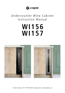 Handleiding Caple WI157 Wijnklimaatkast