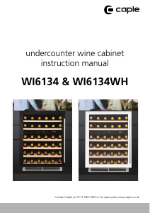 Handleiding Caple WI6134WH Wijnklimaatkast