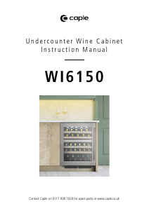 Manual Caple WI6150 Wine Cabinet