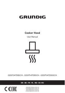 Mode d’emploi Grundig GDSP 2470 BSCH Hotte aspirante
