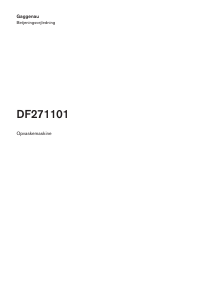 Brugsanvisning Gaggenau DF271101 Opvaskemaskine