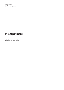 Manual Gaggenau DF480100F Máquina de lavar louça