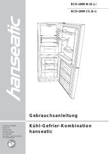 Bedienungsanleitung Hanseatic BCD-180N CS Kühl-gefrierkombination