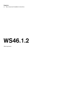 Manual Gaggenau WS461102 Warming Drawer