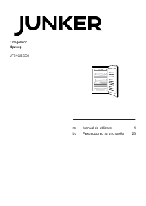 Manual Junker JF21GBSE0 Congelator