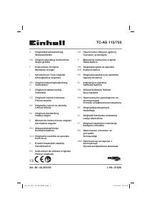 Руководство Einhell TC-AG 115/750 Углошлифовальная машина