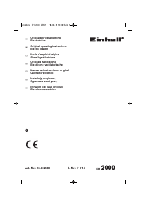 Manuale Einhell EH 2000 Termoventilatore