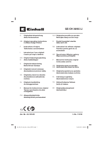 Manuale Einhell GE-CH 36/65 Li Tagliasiepi