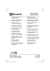 Manual de uso Einhell GC-CH 1846 Li Tijeras cortasetos