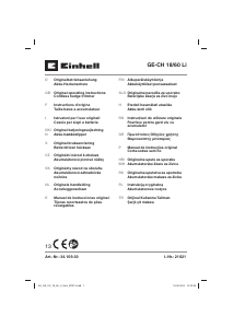 Kullanım kılavuzu Einhell GE-CH 18/60 Li Çalı makası