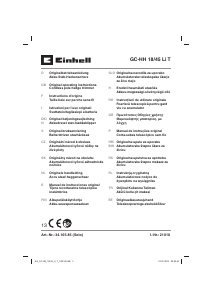 Kullanım kılavuzu Einhell GC-HH 18/45 Li T Çalı makası