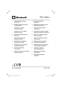 Manual Einhell TE-PL 18/82 Li Rindea