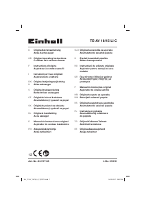 Kullanım kılavuzu Einhell TE-AV 18/15 Li C Elektrikli süpürge