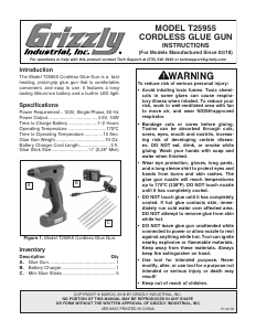 Handleiding Grizzly T25955 Lijmpistool