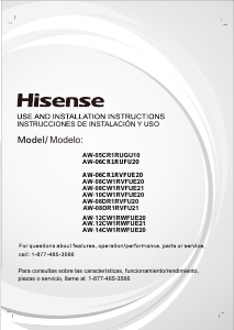 Manual Hisense AW-08CW1RVFUE21 Air Conditioner