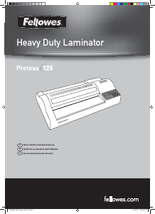 Manual de uso Fellowes Proteus 125 Plastificadora