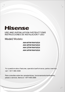 Handleiding Hisense AW-08TW1RAFUE20 Airconditioner