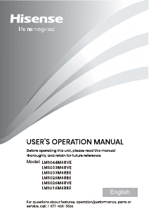 Manual de uso Hisense LMS033M6RVE Refrigerador