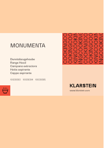 Manuale Klarstein 10039395 Monumenta Cappa da cucina
