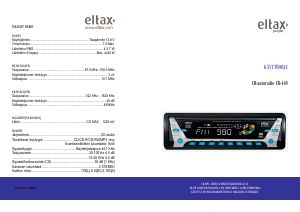 Käyttöohje Eltax CR-440 Autoradio