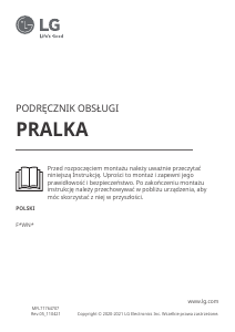 Instrukcja LG F4WN207S6E Pralka