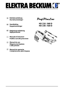 Manuale Elektra Beckum HD 210/840 D Idropulitrice